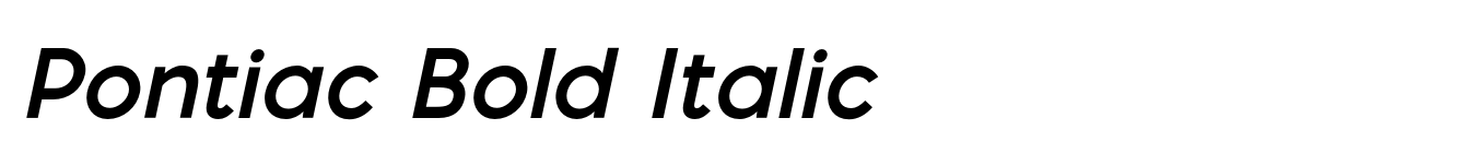 Pontiac Bold Italic